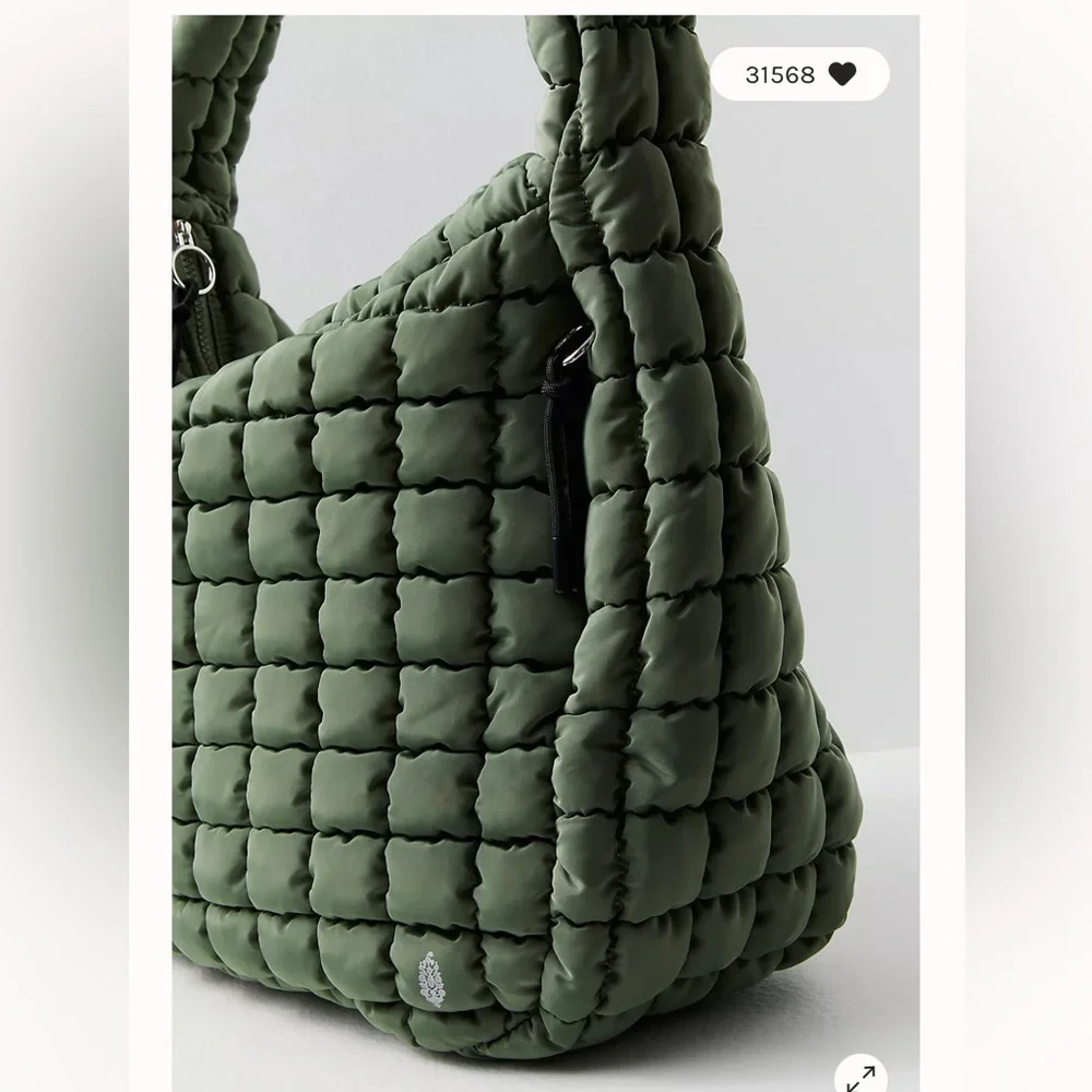 FP Movement Quilted Carryall NWT New with Tags Sage color Sold Out - Picture 4 of 7
